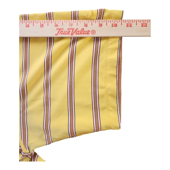 Nike Dri-Fit Polo Shirt XXL Yellow Red Striped Men's Golf‎ Casual Pre-Owned - Picture 7 of 11